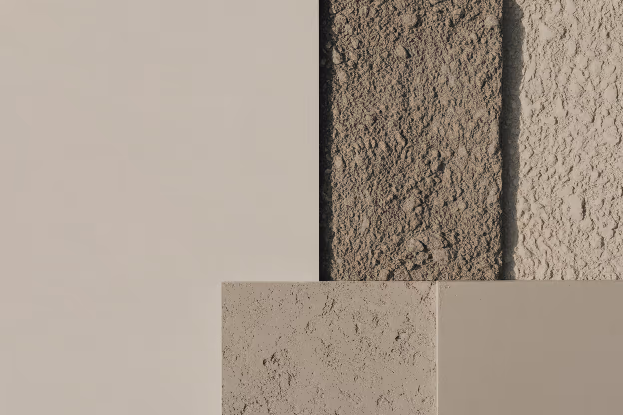 Unterschiedliche Betonoberflächen und Strukturen im Vergleich